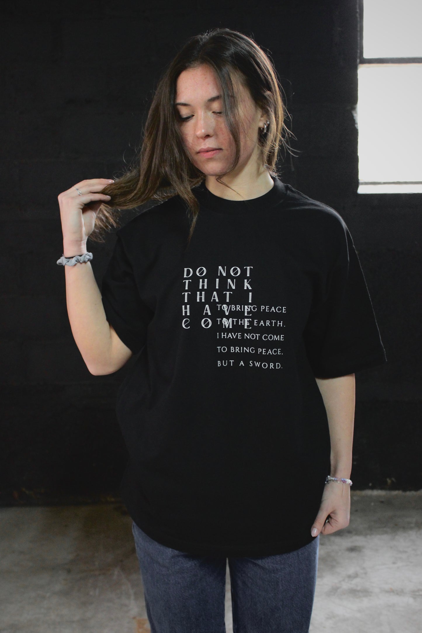 NOT PEACE, BUT A SWORD TEE / BLACK