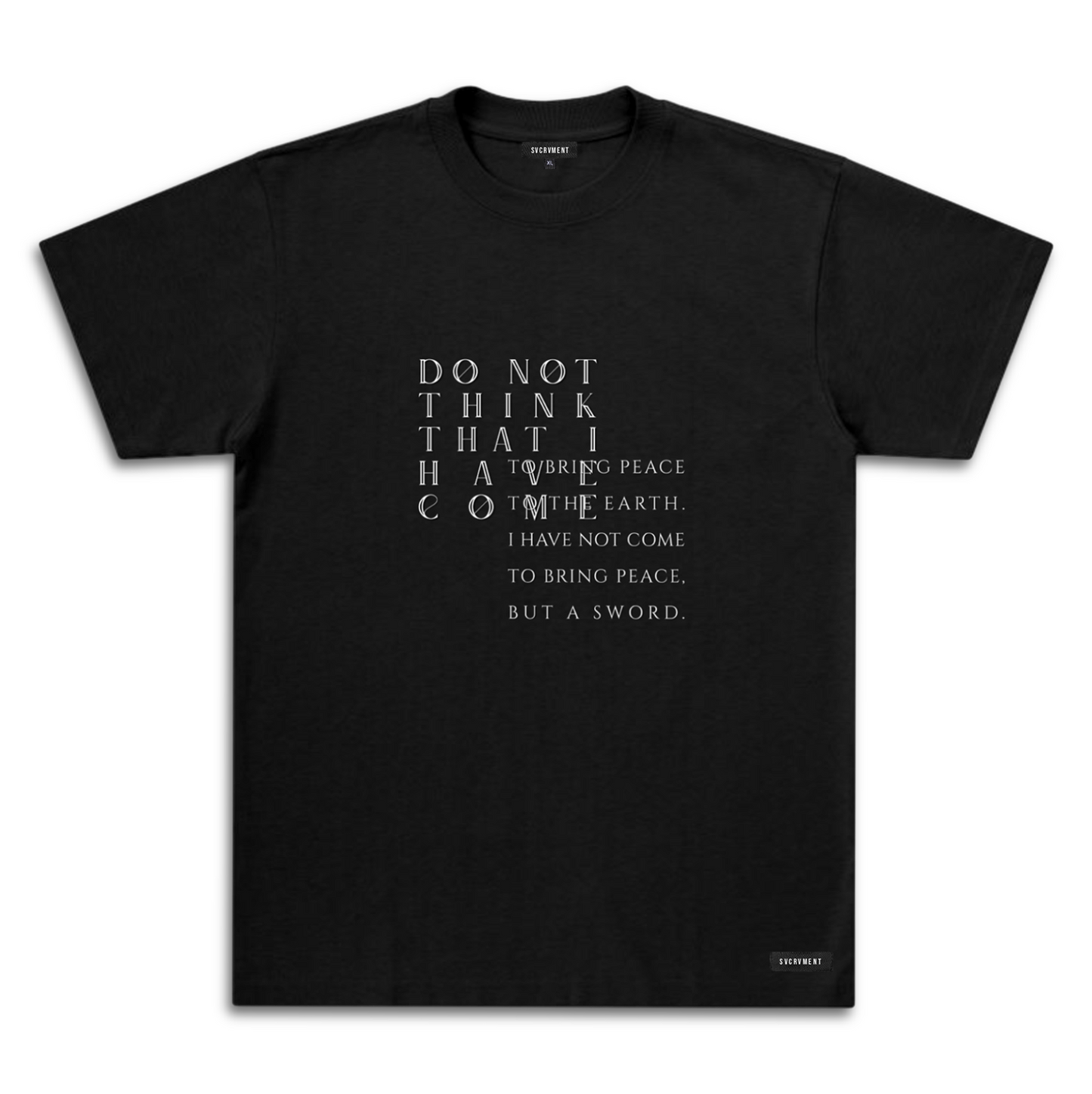 NOT PEACE, BUT A SWORD TEE / BLACK